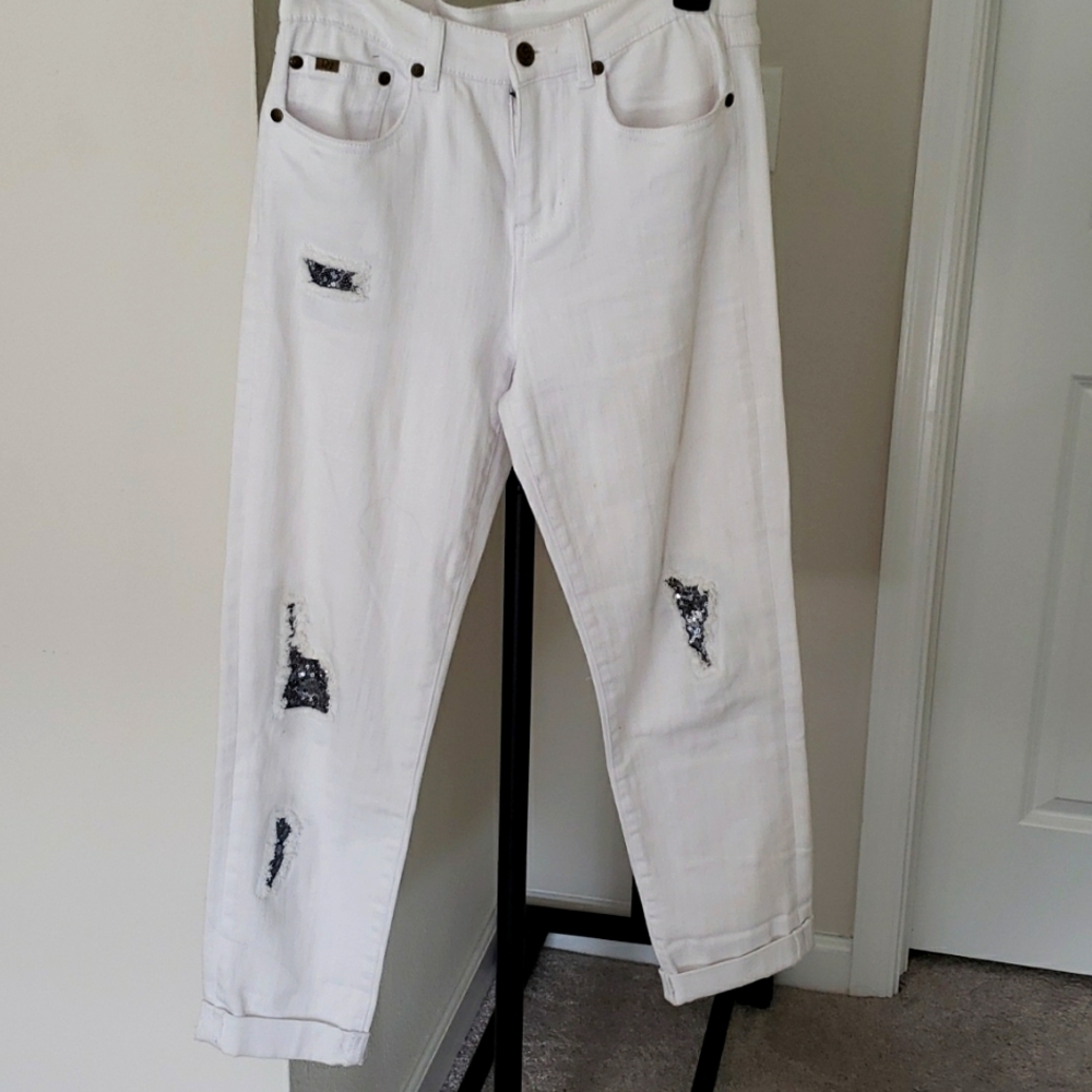 White jeans mid calf